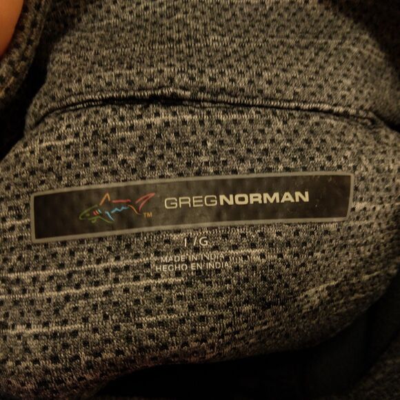 Greg Norman jacket mens L Large gray long sleeve 1/4 zip shirt mock neck golf - Picture 6 of 8